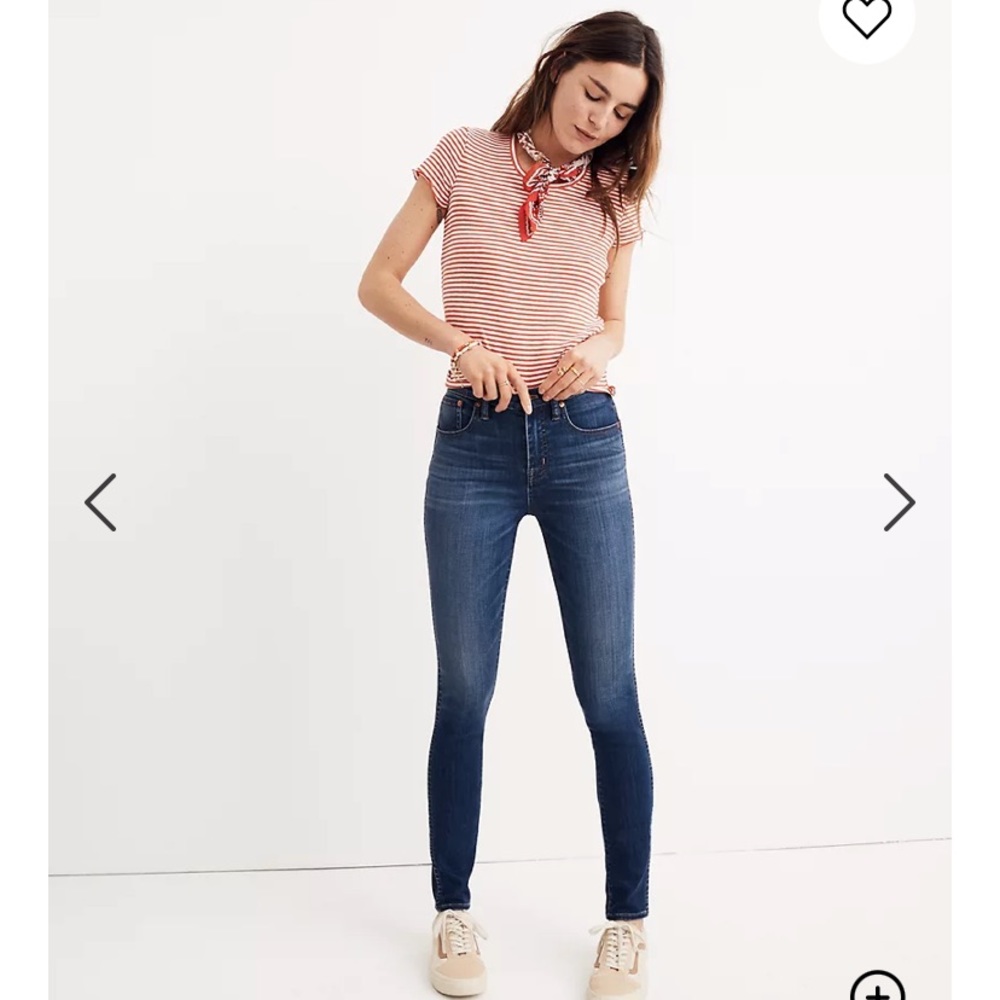 MADEWELL 10” HIGH RISE SKINNY JEANS BLUE SIZE 24